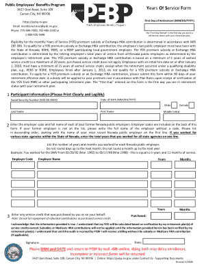 Nevada Years of Service Certification Form