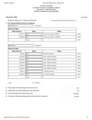 California Parcel Tax Form 40