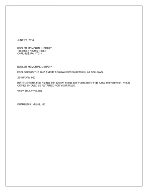 2015 Form 990 Tax Return