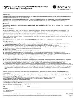 Discovery Health Medical Scheme Application Form
