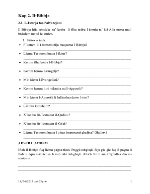 Bible Study Worksheet