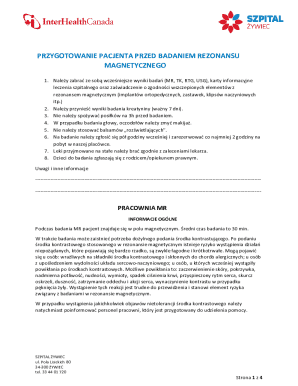 Patient Preparation for MRI Examination