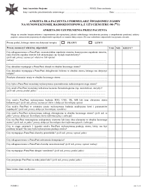 Medical Consent Form for Radiosynoviorthesis