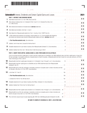 Massachusetts Schedule B 2021