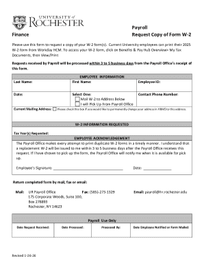 Request Copy of Form W-2