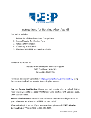 Retiree Benefit Enrollment and Change Form