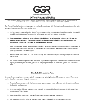 Office Financial Policy