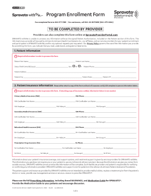 SPRAVATO withMe Program Enrollment Form
