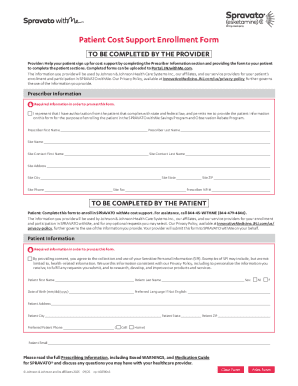 Patient Cost Support Enrollment Form