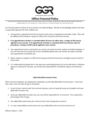 Gastroenterology Group Financial Policy