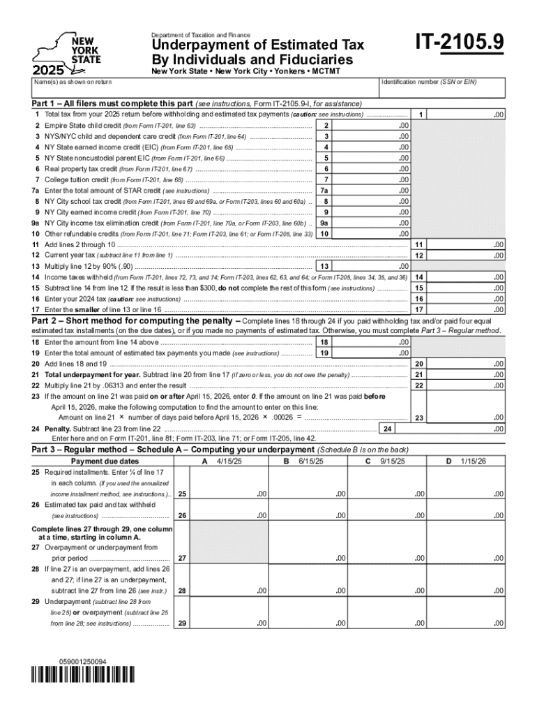 Instructions for Form IT-2105: Estimated Income Tax Preview on Page 1