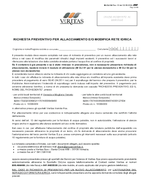 Request for Quotation for Water Network Connection or Modification