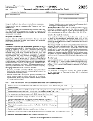 Connecticut Form CT-1120 RDC 2025