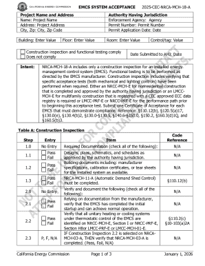 EMCS System Acceptance Form 2025-CEC-NRCA-MCH-18-A