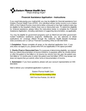 Financial Assistance Application