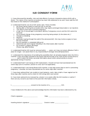 IUD Consent Form