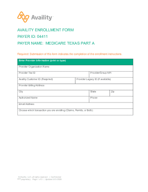 Medicare Texas Part A Enrollment Form
