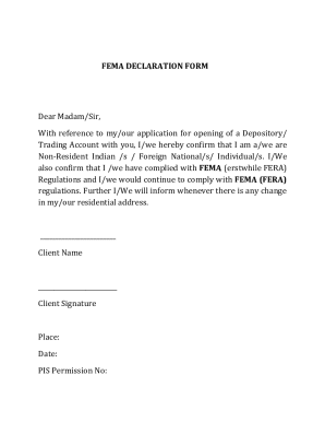 FEMA Declaration Form