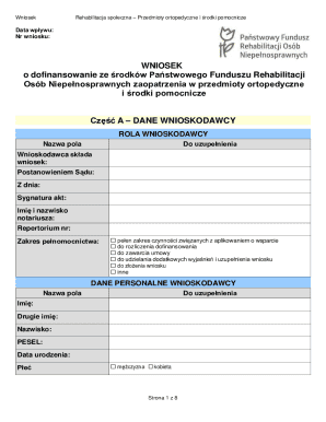 Poland Orthopedic Equipment Grant Application