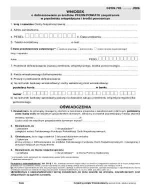 Orthopedic Aid Funding Application Form