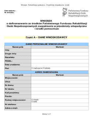 Poland Orthopedic and Assistive Devices Grant Application