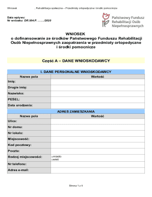 Poland Orthopedic Equipment Grant Application