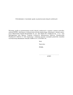 Consent Form for COVID-19 Vaccination Data Processing
