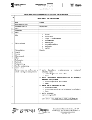 OWES Project Participant Form