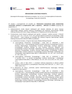 Oświadczenie Uczestnika Projektu