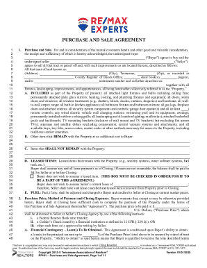 Tennessee Purchase and Sale Agreement
