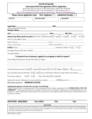 Maine IFTA Application