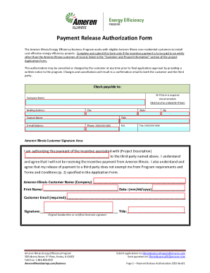 Payment Release Authorization Form