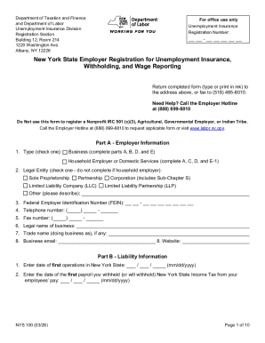 New York State Employer Registration Form