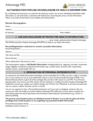 Authorization for Use or Disclosure of Health Information