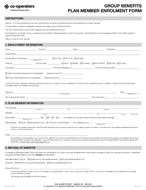 Group Benefits Plan Member Enrollment Form