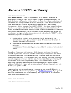 Alabama SCORP User Survey