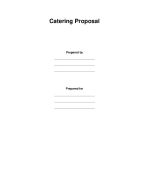 Catering Proposal Form