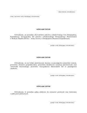 EU Citizenship Declaration Form