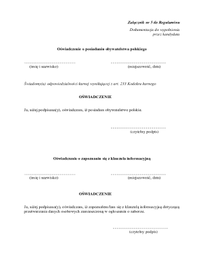Polish Citizenship Declaration Form