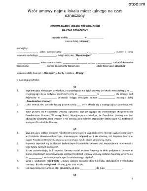 Polish Residential Lease Agreement Template