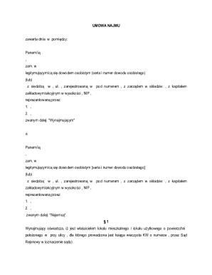 Polish Rental Agreement