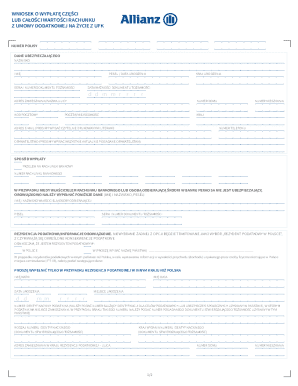 Polish Life Insurance Payout Request Form