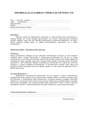 Thigh Lift Consent Form