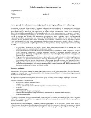 Polish Surgical Consent Form