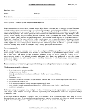 Medical Consent Form for Surgical Procedure