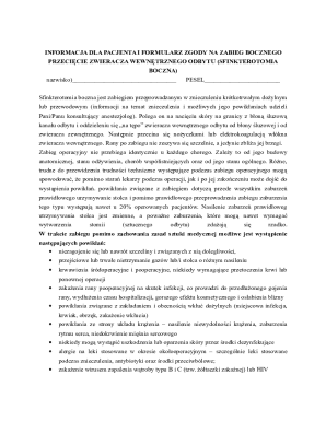 Medical Consent Form for Lateral Internal Sphincterotomy