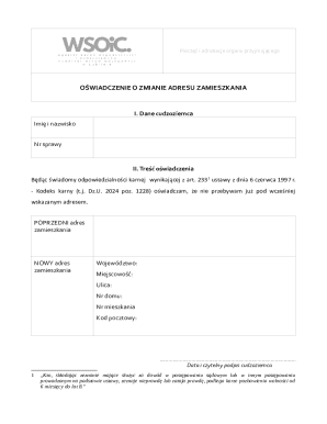 Poland Address Change Declaration