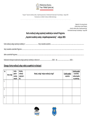 Personal Assistant Service Card for Disabled Persons