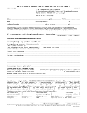 Polish Palliative Care and Hospice Referral Form
