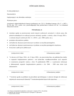 Polish Employment Declaration Form